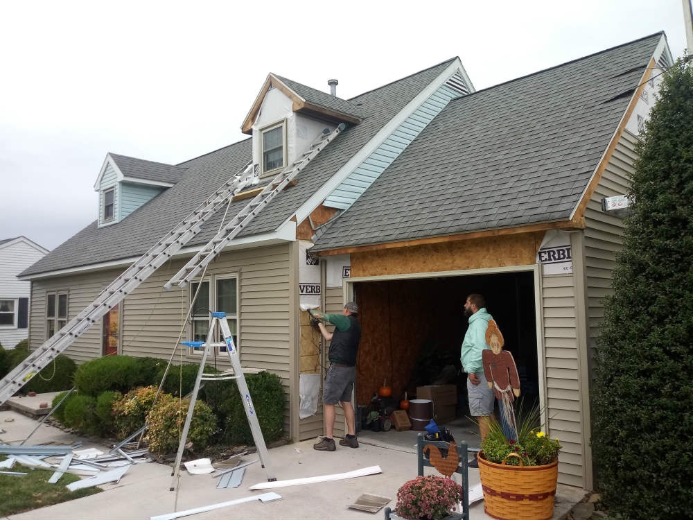 Siding installation work
